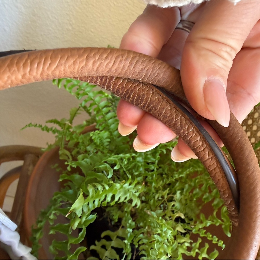 Michael Kors Cognac Brown Pebbled Leather Satchel - Picture 11 of 16